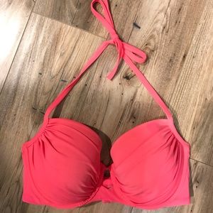 Victoria Secret Coral Halter Bikini Swim Top